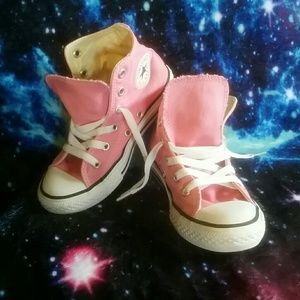 Converse |pink high-tops| kids 13